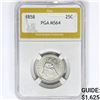 Image 1 : 1858 Seated Liberty Quarter PGA MS64