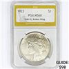 Image 1 : 1923 Silver Peace Dollar PGA MS60 VAM-1E