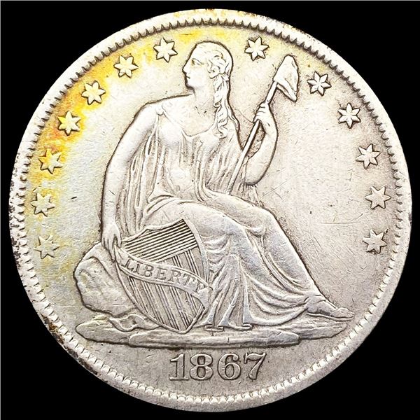 1867-S Seated Liberty Half Dollar NEARLY UNCIRCULATED