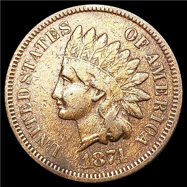 1874 Indian Head Cent NEARLY UNCIRCULATED