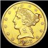Image 1 : 1843 $5 Gold Half Eagle CLOSELY UNCIRCULATED