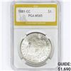 Image 1 : 1881-CC Morgan Silver Dollar PGA MS65