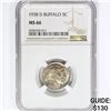 Image 1 : 1938-D Buffalo Nickel NGC MS66