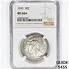 Image 1 : 1943 Walking Liberty Half Dollar NGC MS66+