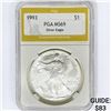 Image 1 : 1993  PGA MS69 American 1oz Silver Eagle