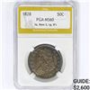 Image 1 : 1828 Capped Bust Half Dollar PGA MS60 Sq.Base2,Lg.8's