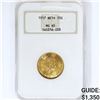 Image 1 : 1917 Netherlands .1947oz Gold 10 Gulden NGC MS65