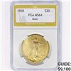 Image 1 : 1908 $20 Gold Double Eagle PGA MS64 Motto