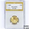 Image 1 : 2001 $10 1/4oz American Gold Eagle PGA MS70