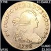 Image 1 : 1798 LG EAGLE Draped Bust Dollar NEARLY UNCIRCULAT