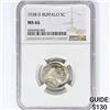 Image 1 : 1938-D Buffalo Nickel NGC MS66