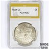 Image 1 : 1884-CC Morgan Silver Dollar PGA MS63