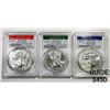Image 1 : 2020-P/S/W 3 Coin American Silver Eagle Set PCGS