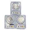 Image 2 : 1958-D Set (3) Franklin Half Dollar PCGS MS64 FBL