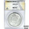 Image 1 : 1883-CC Morgan Silver Dollar ANACS MS62