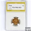 Image 1 : 1936 Wheat Cent PGA PR65 RED