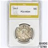 Image 1 : 1917 Walking Liberty Half Dollar PGA MS64