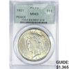 Image 1 : 1921 Silver Peace Dollar PCGS MS63