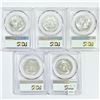 Image 2 : (5) 1962-D Franklin Half Dollars PCGS MS63 FBL