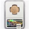 Image 2 : 1808 India Madras Presidency 10 Cash Coin NGC Genuine