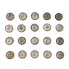 Image 2 : 1934-1942 MX Silver 20 Centavos (20 Coins)