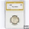 Image 1 : 1880 Seated Liberty Quarter PGA MS66+