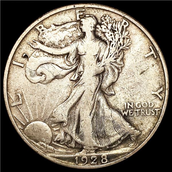 1928-S Walking Liberty Half Dollar ABOUT UNCIRCULA