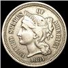 Image 1 : 1881 Nickel Three Cent ABOUT UNCIRCULATED
