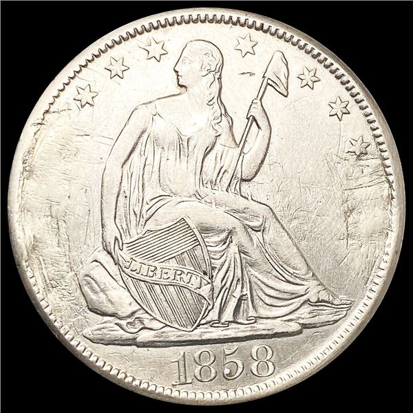 1858-O Seated Liberty Half Dollar LIGHTLY CIRCULAT