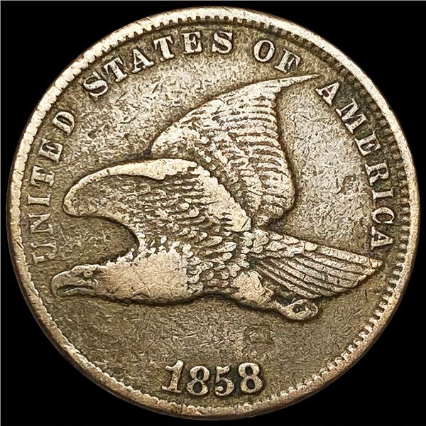 1858 Flying Eagle Cent ABOUT UNCIRCULATED