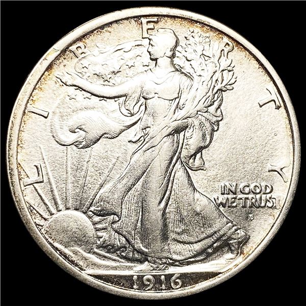 1916-D Walking Liberty Half Dollar CHOICE AU