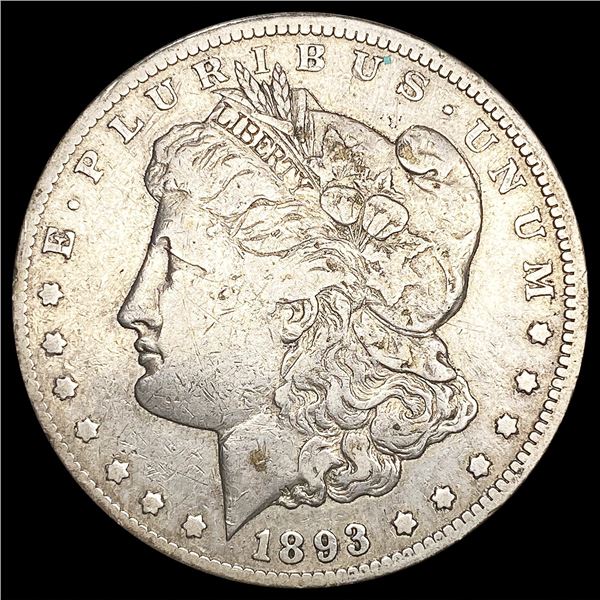 1893-CC Morgan Silver Dollar ABOUT UNCIRCULATED
