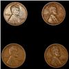 Image 1 : (4) 1924-D Wheat Cents ABOUT UNCIRCULATED