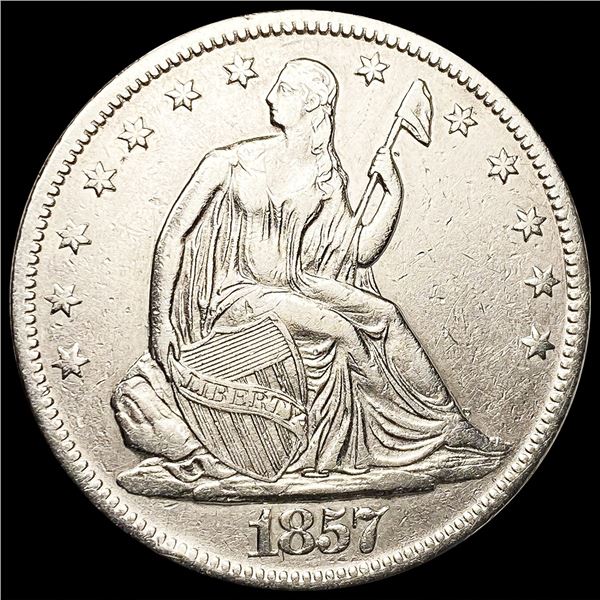 1857-O Seated Liberty Half Dollar ABOUT UNCIRCULAT