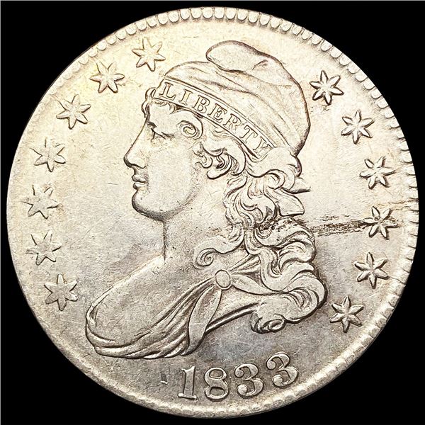 1833 Capped Bust Half Dollar ABOUT UNCIRCULATED