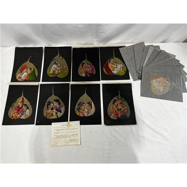 Hand Painted Pipal Leaves