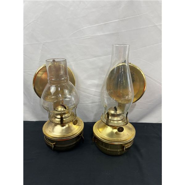 Vintage Hanging Reflector Oil Lamps