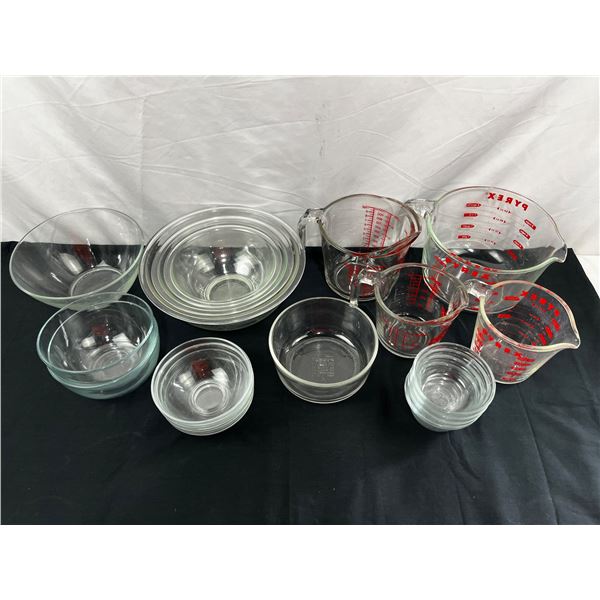 Glass Mixing Bowls and Measuring Cups