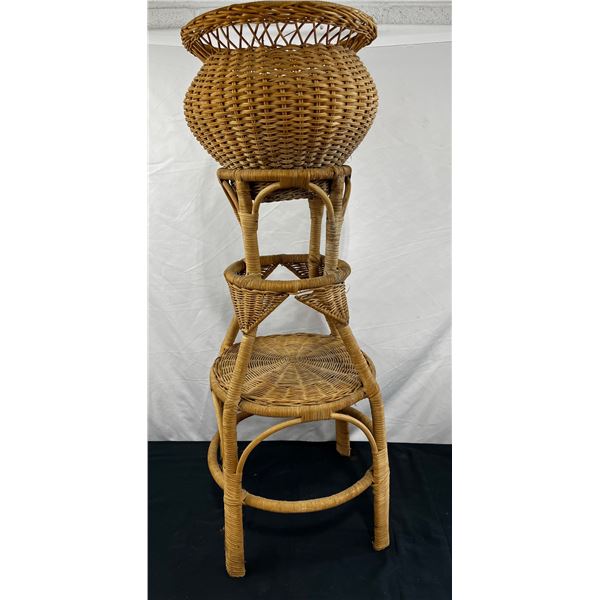 Wicker Plant Stand