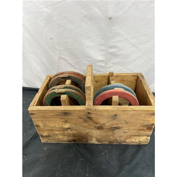 Horse Shoes with Storage Crate