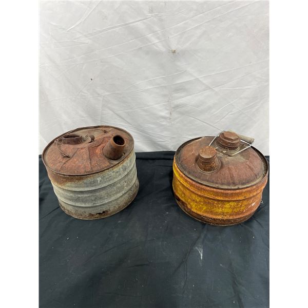 Vintage metal gas cans