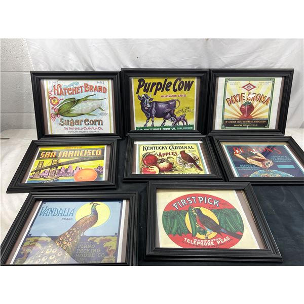 Framed Crate Labeled prints