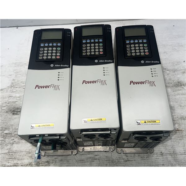 (3) Allen-Bradley #20B D 2P1 A 0 AYNANC0 PowerFlex 700 Drives