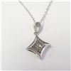 BZ1490-187 SILVER DIAMOND 18" NECKLACE