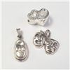 BZ1490-194 SILVER 3 PENDANT S