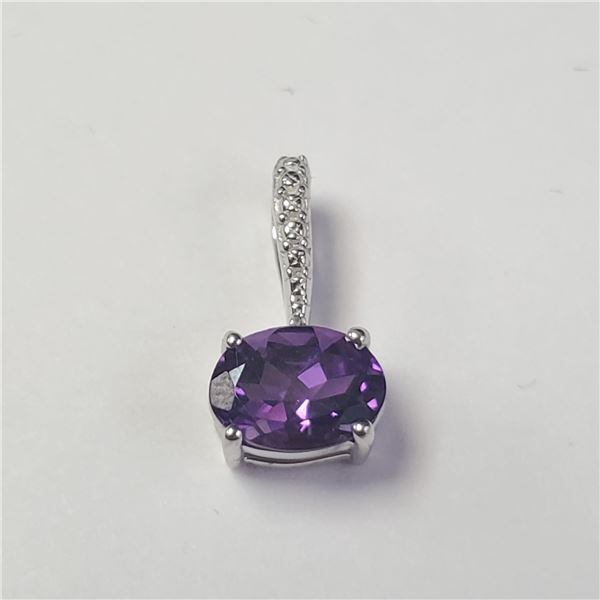 BZ1490-170 SILVER AMETHYST(0.6CT) PENDANT