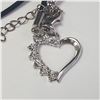 Image 1 : BZ1490-164 SILVER HEART WITH LEATHER CORD