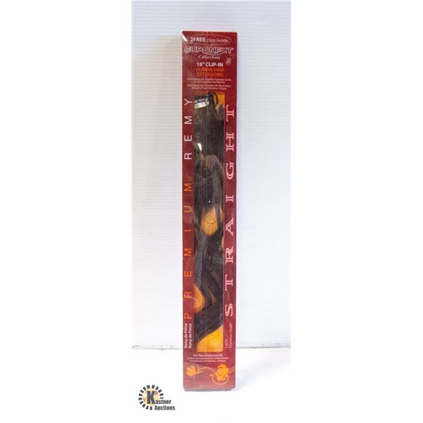 HAIR EXTENSIONS 18  CLIP ON 2 PACK