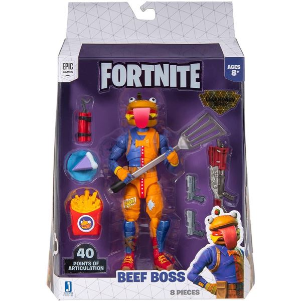 NEW FORTNITE BEEF BOSS 8PC ACTION FIGURE