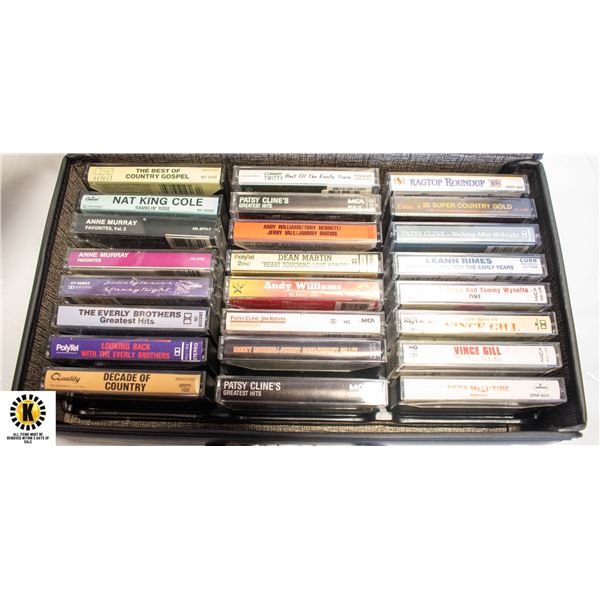 CASSETTES IN CARRYING CASE VARIOUS ARTISTS